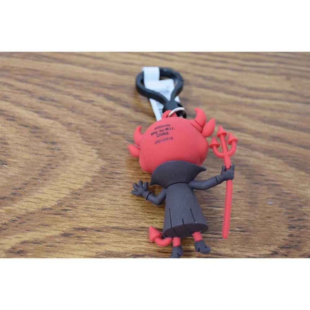 Disney Parks Devil Halloween Character Keychain Backpack Clip Red Devil Figure